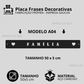 Placa Frases Decorativas