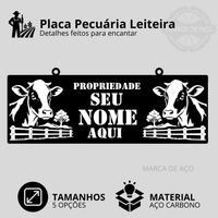 Placa Pecuária Leiteira