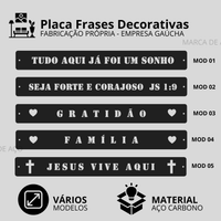 Placa Frases Decorativas