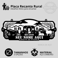 Placa Recanto Rural