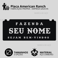 Placa American Ranch