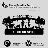Placa Família Feliz