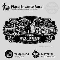 Placa Encanto Rural