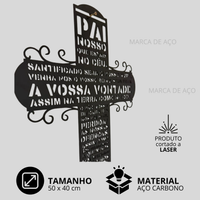 Cruz com a Oração do Pai Nosso