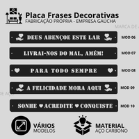 Placa Frases Decorativas