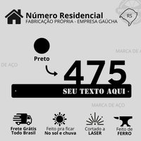 Placa Número Residencial
