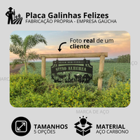 Placa Galinhas Felizes