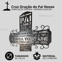 Cruz com a Oração do Pai Nosso