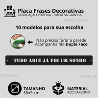 Placa Frases Decorativas