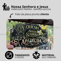 Placa Nossa Senhora e Jesus