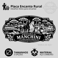 Placa Encanto Rural