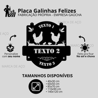 Placa Galinhas Felizes