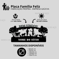Placa Família Feliz