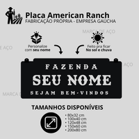 Placa American Ranch