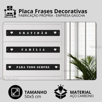 Placa Frases Decorativas
