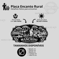 Placa Encanto Rural