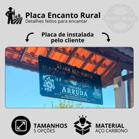Placa Encanto Rural