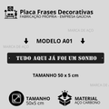 Placa Frases Decorativas