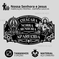 Placa Nossa Senhora e Jesus