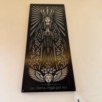 Quadro de Aço Nossa Senhora - Grande 120 cm - Com iluminação