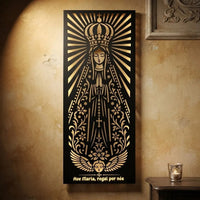 Quadro de Aço Nossa Senhora - Grande 120 cm - Com iluminação