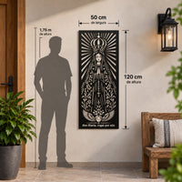Quadro de Aço Nossa Senhora - Grande 120 cm - Com iluminação